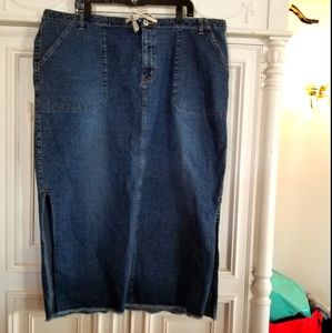 Lane Bryant Midi Denim Skirt